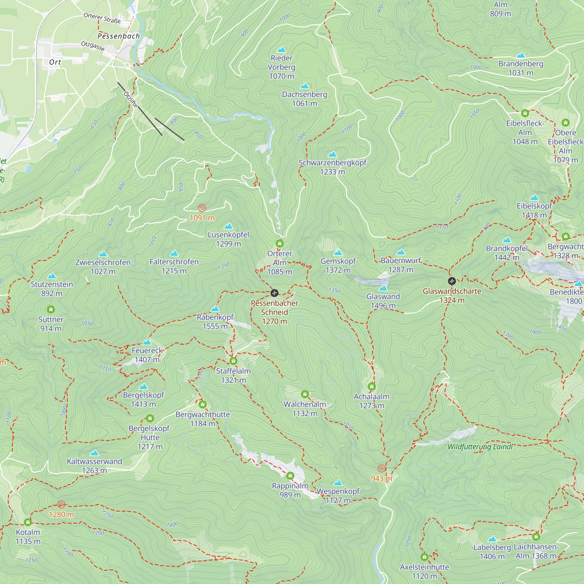 Kleinhütte map