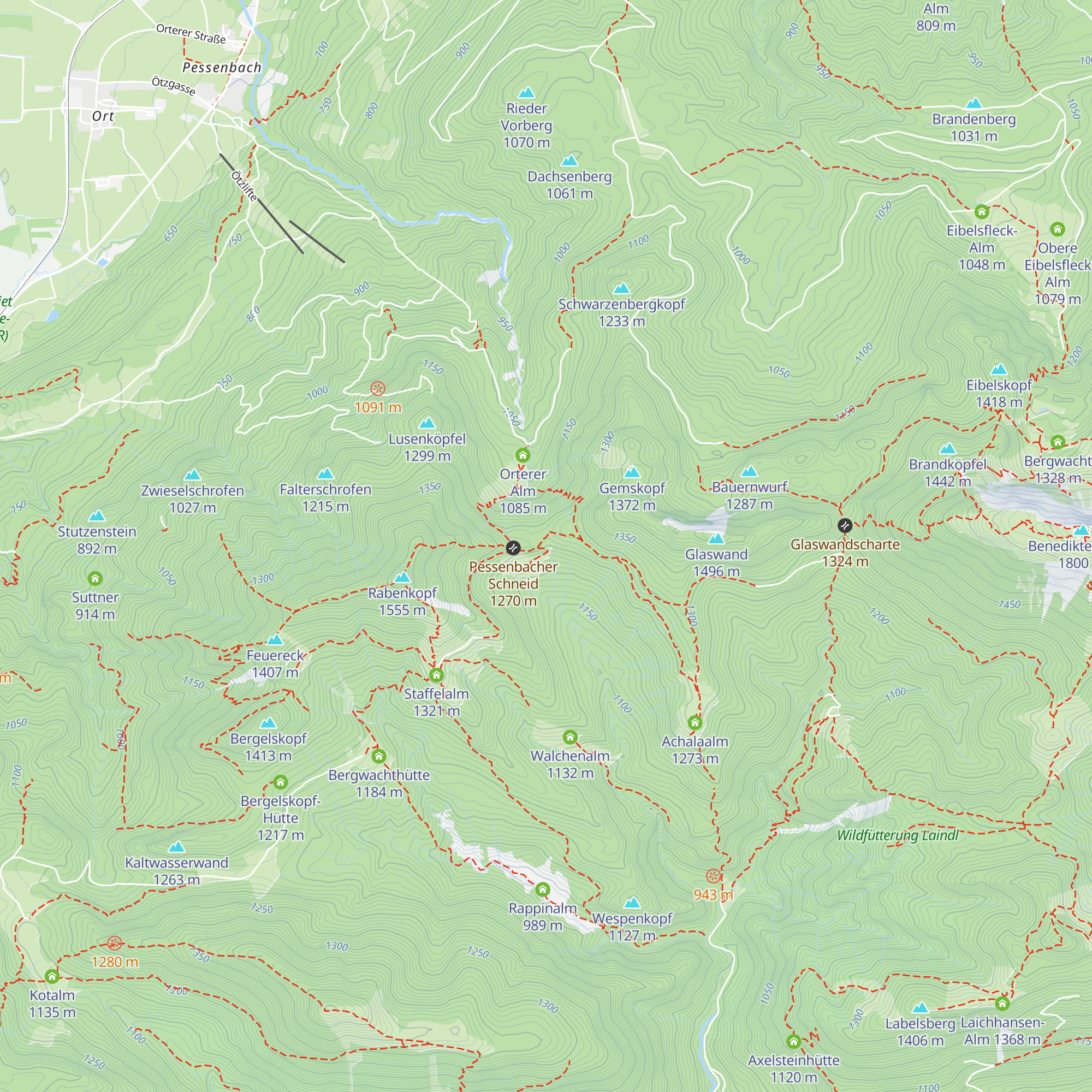 Kleinhütte map