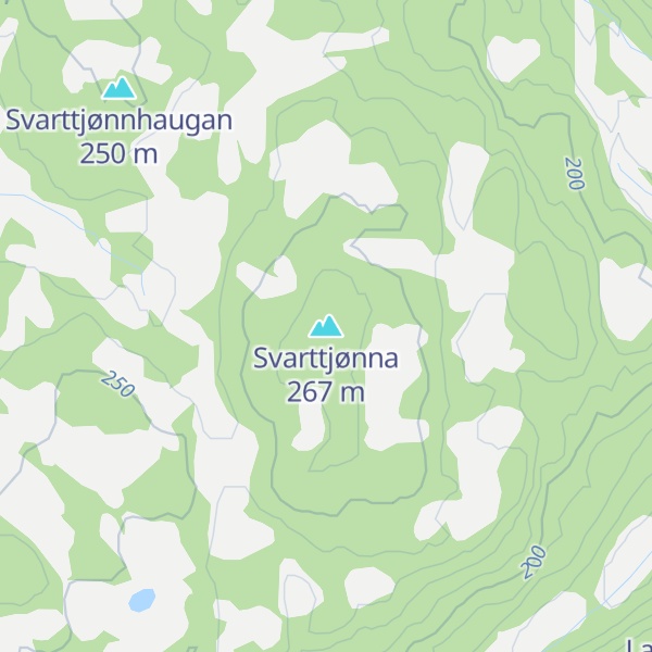 Map of Svarttjønna