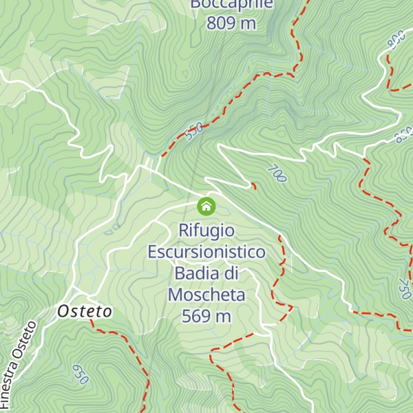 Map of Rifugio Escursionistico Badia di Moscheta