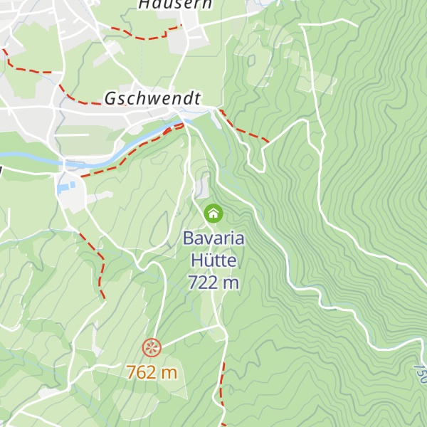 Map of Bavaria Hütte