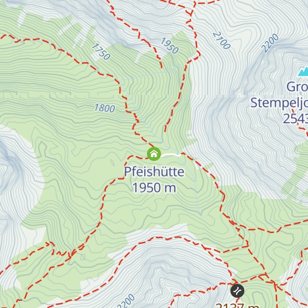 Map of Pfeishütte