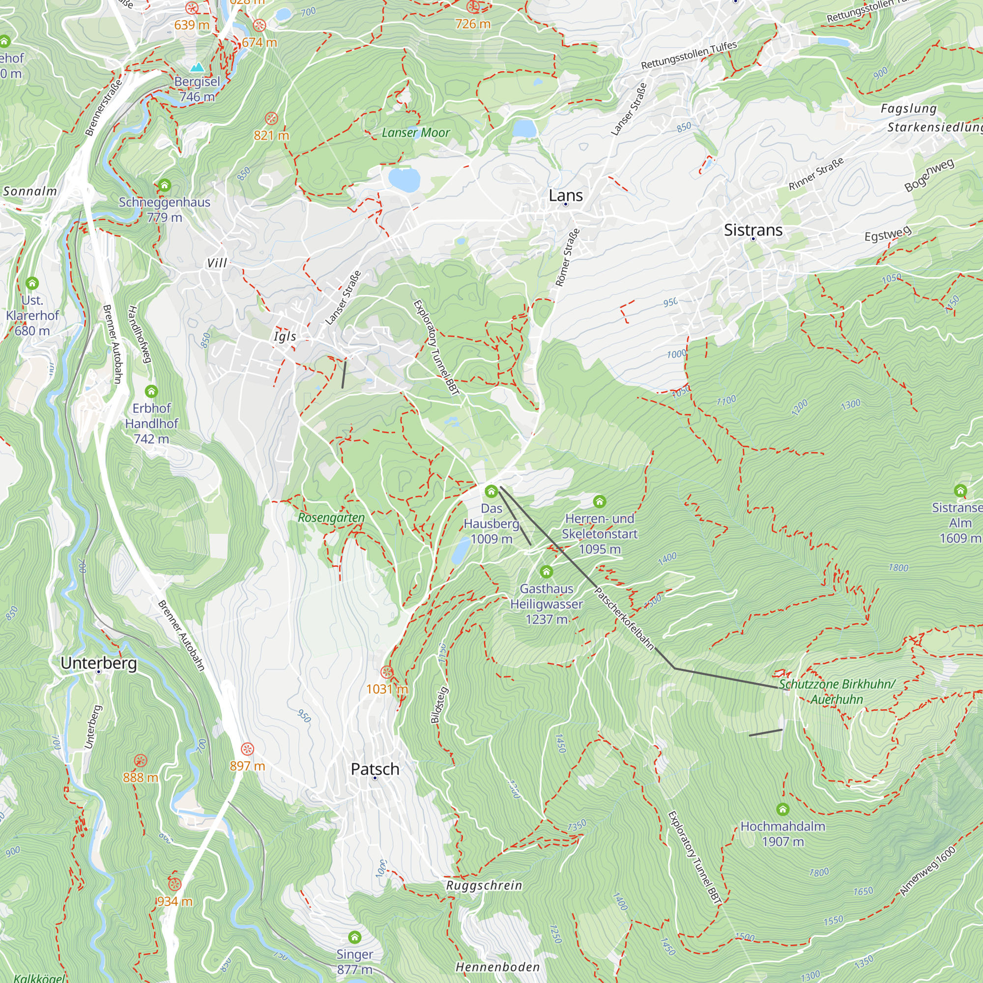 Das Hausberg map
