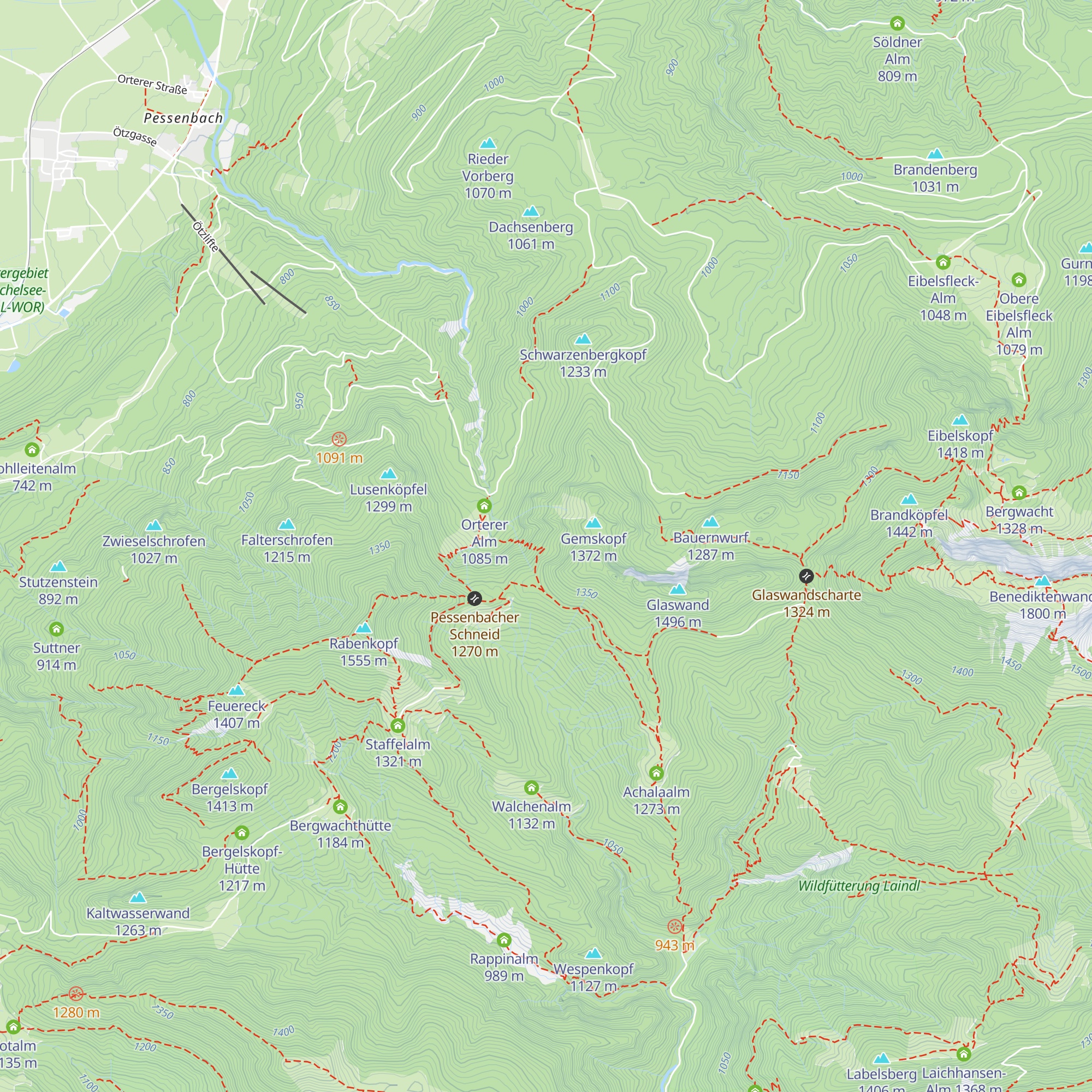 Rupp-Hütte map