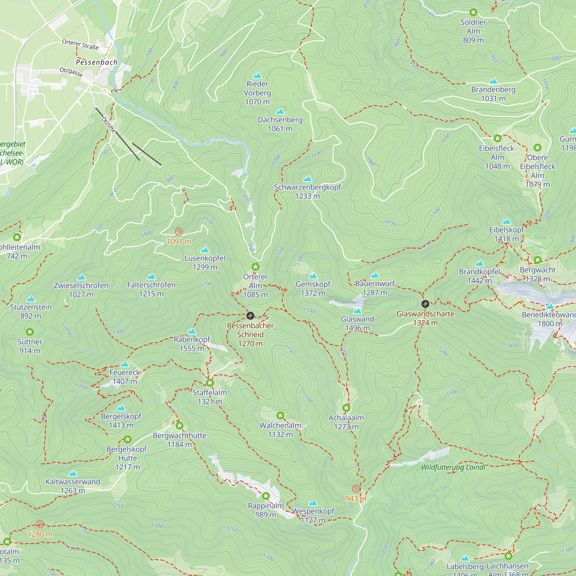 Rupp-Hütte map