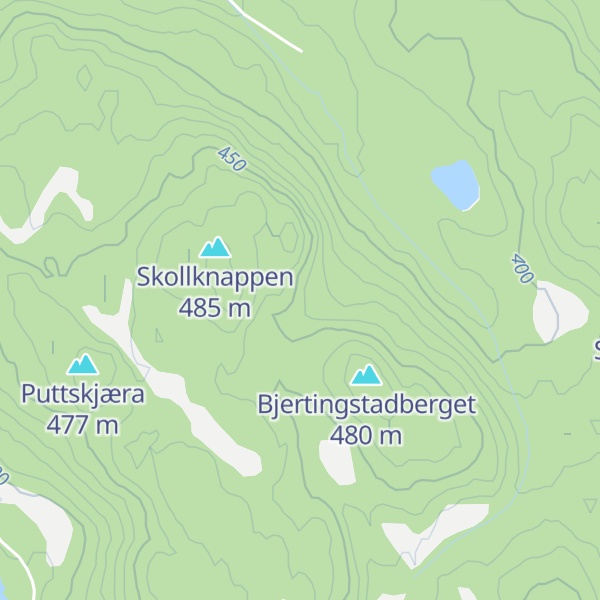 Map of Puttseterkoia