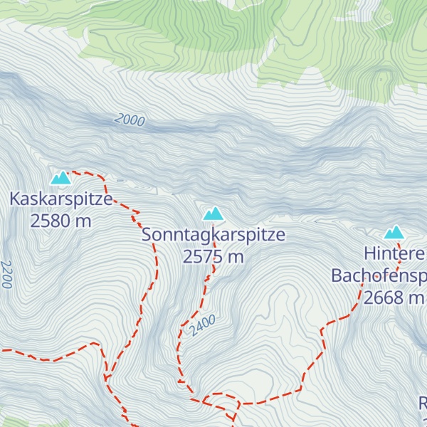 Map of Sonntagkarspitze