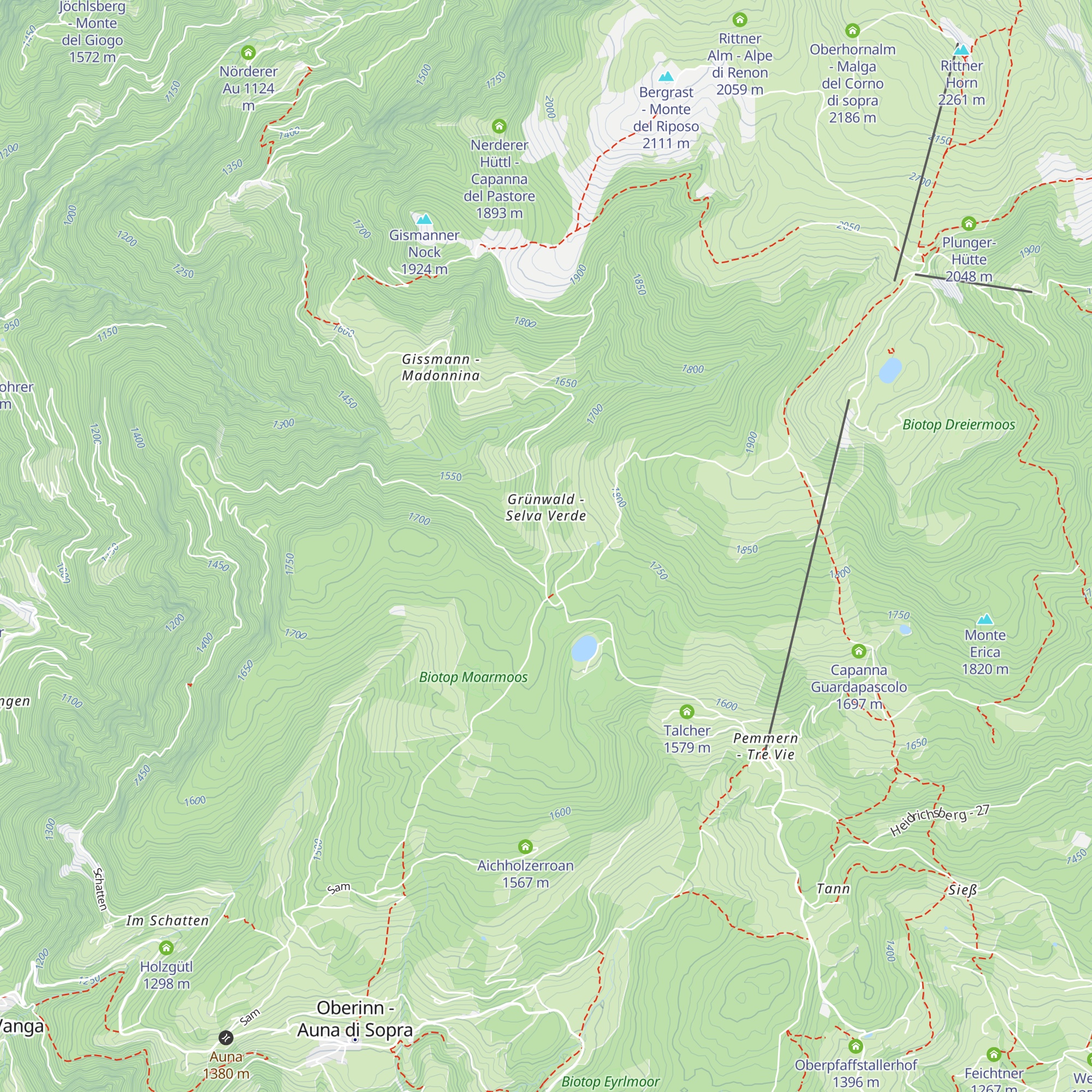 Mittelgrünwald map
