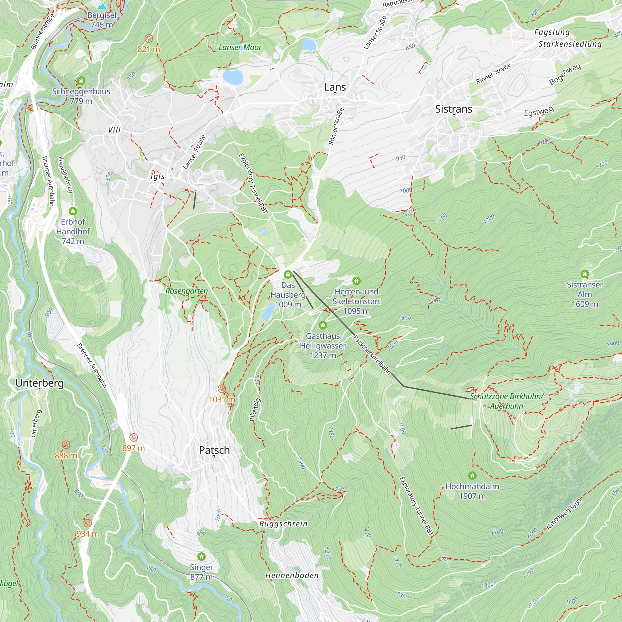 Tee-Hütt'n map