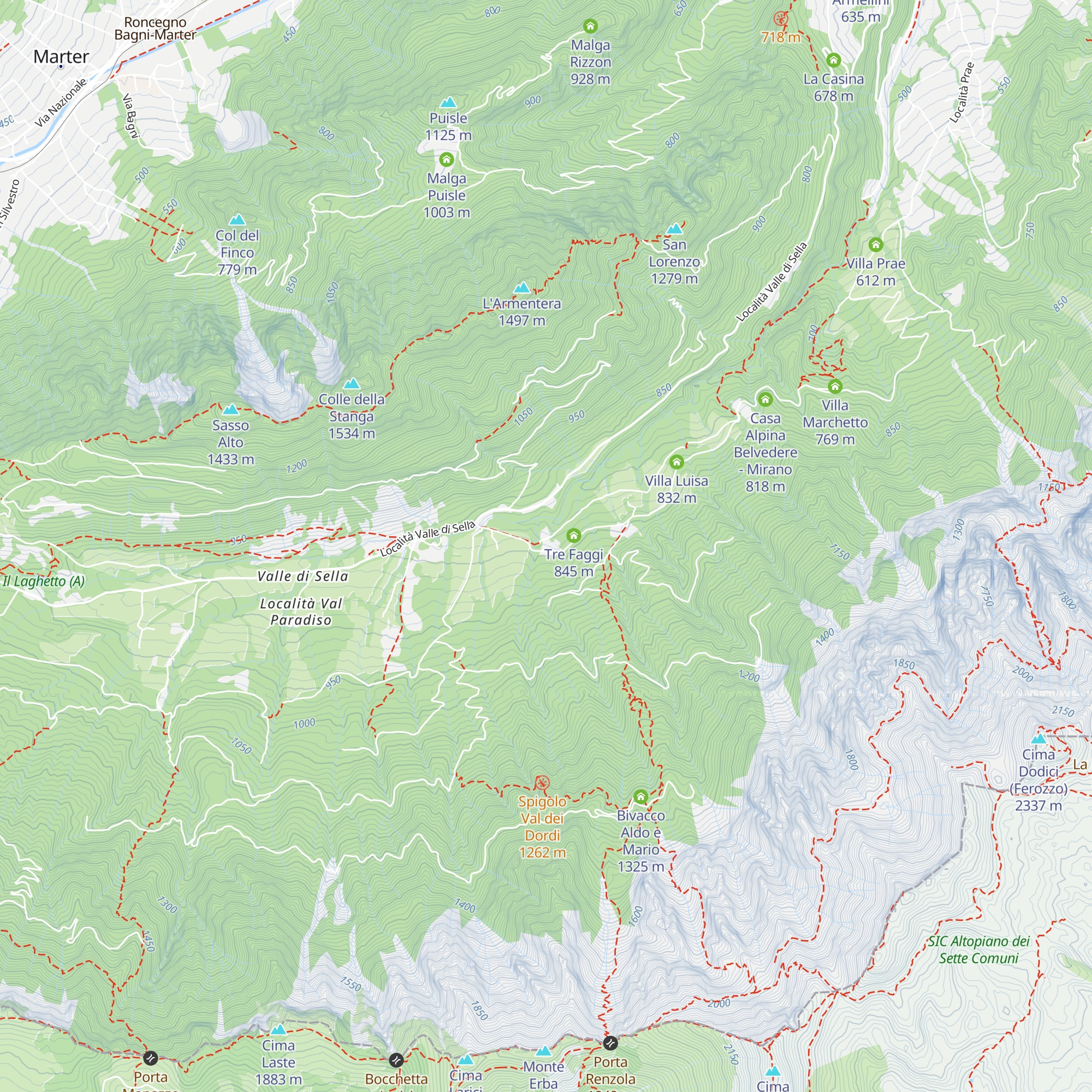 Casa Dal Trozzo map