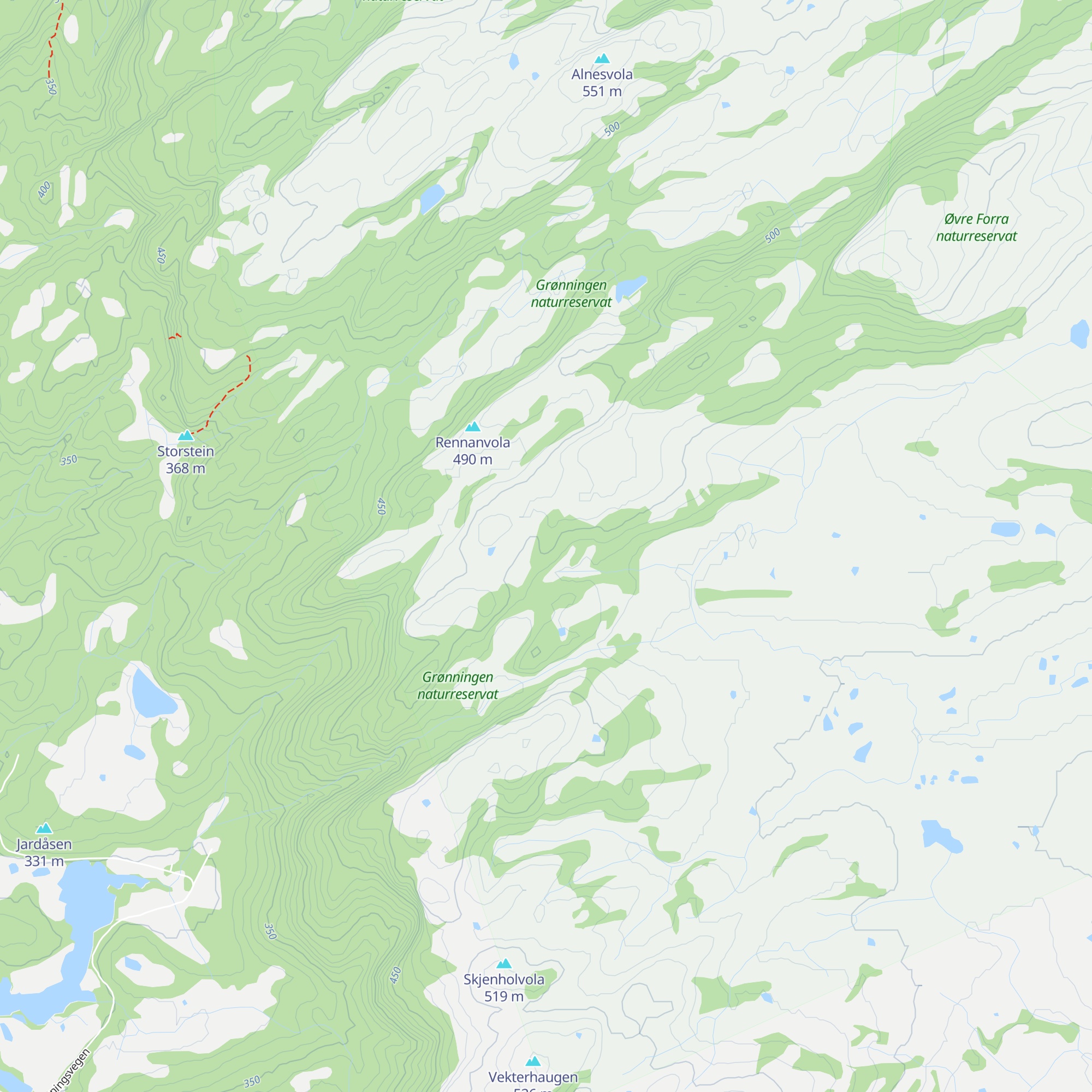 Brennesvollen dagsturhytte map