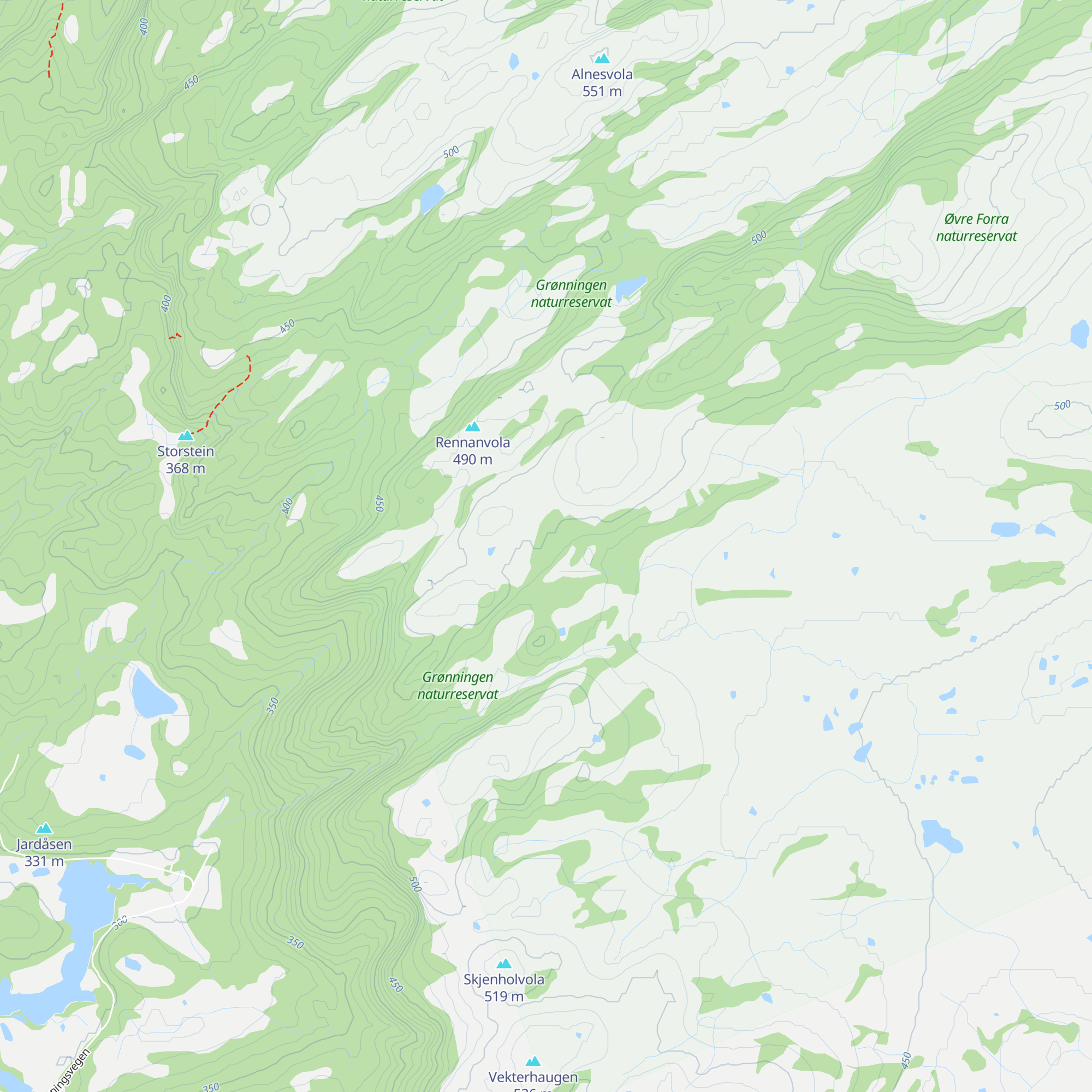 Brennesvollen dagsturhytte map