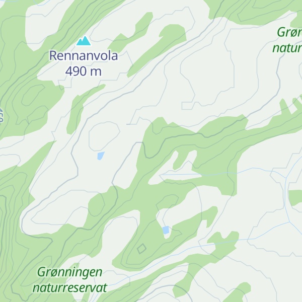 Map of Brennesvollen dagsturhytte