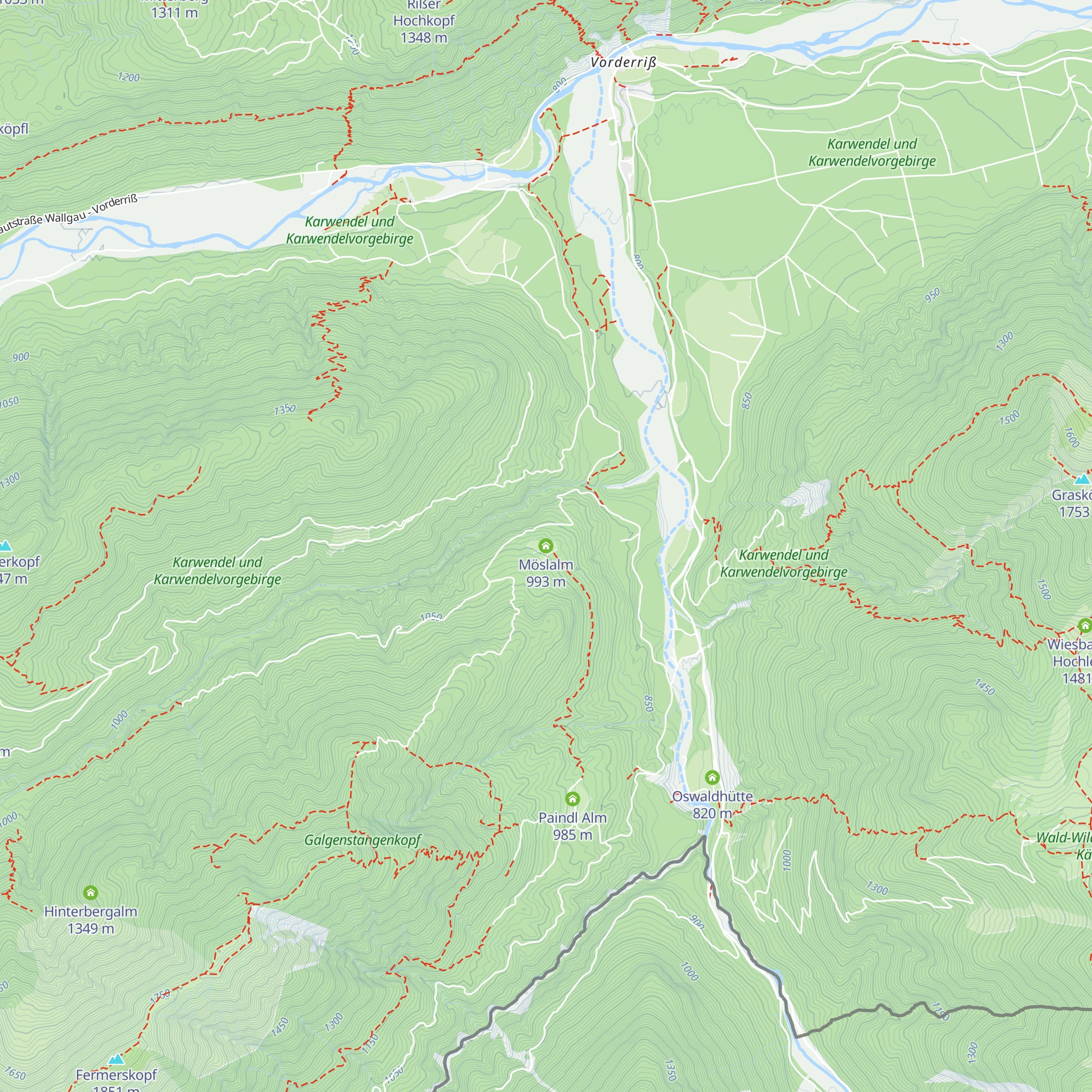Möslalm map