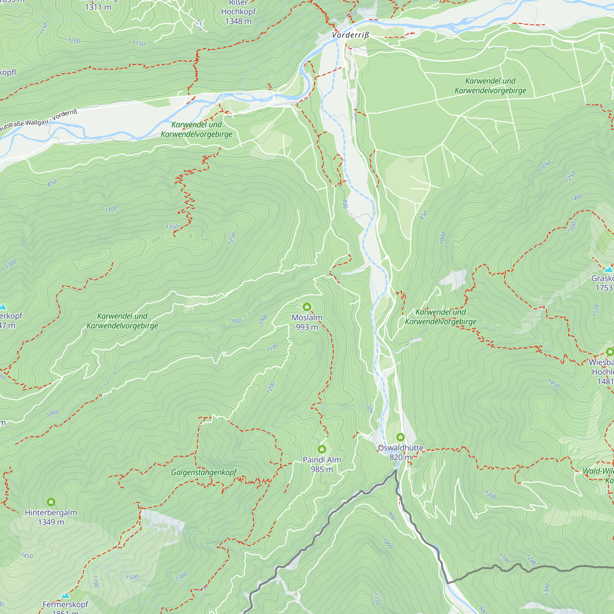 Möslalm map