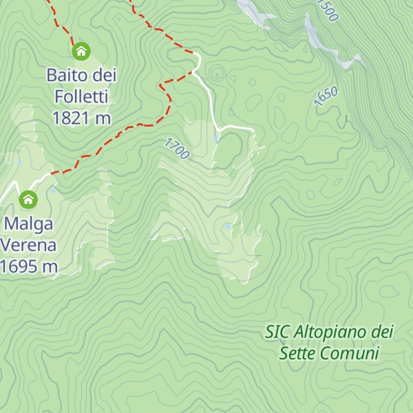 Map of Malga Quarti di Verena