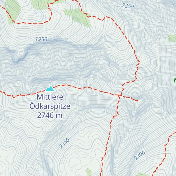 Map of Östliche Ödkarspitze