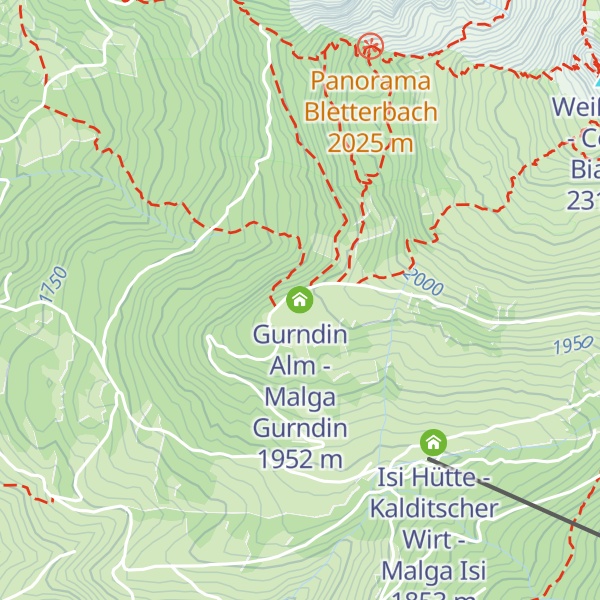 Map of Gurndin Alm - Malga Gurndin