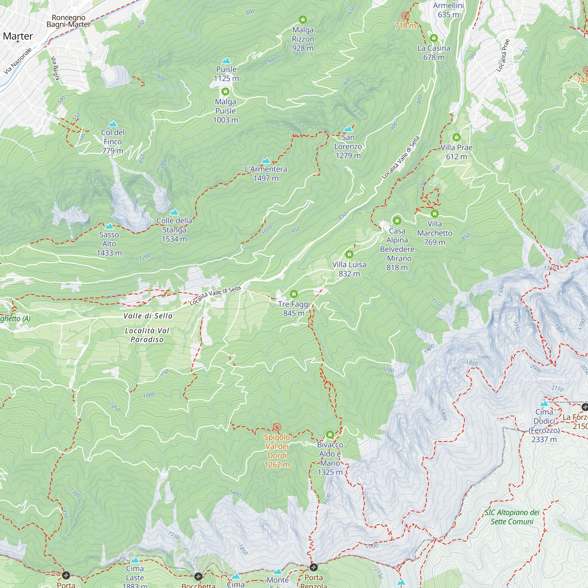 Tre Faggi map