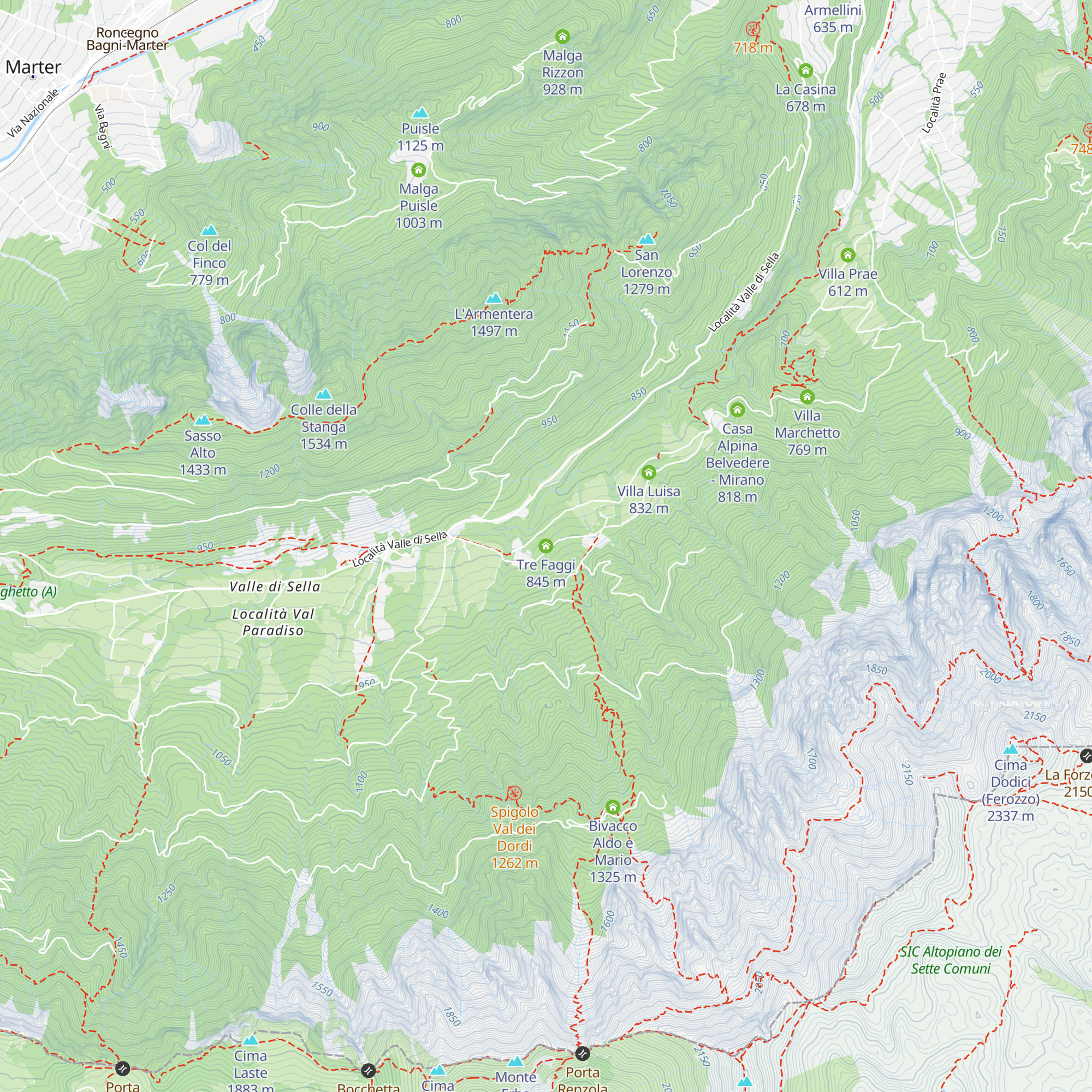 Tre Faggi map