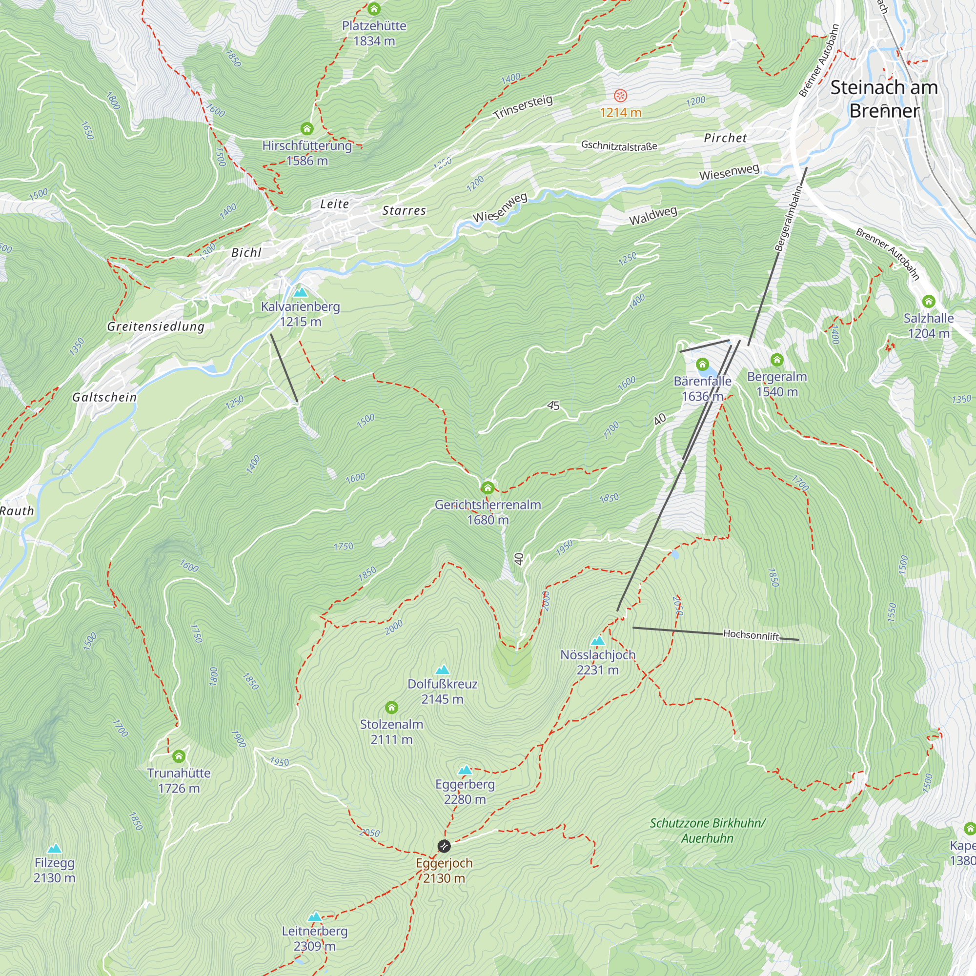 Gerichtsherrenalm map