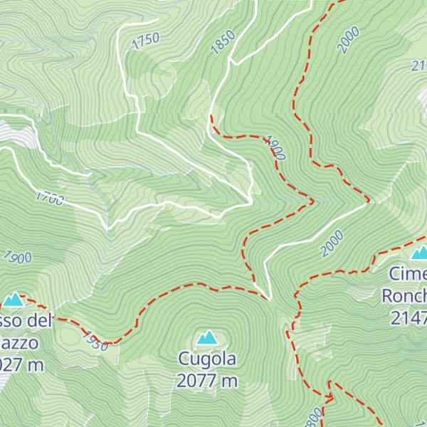 Map of Untere Kugelalm - Malga Cùgola bassa