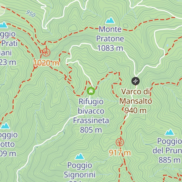 Map of Rifugio bivacco Frassineta