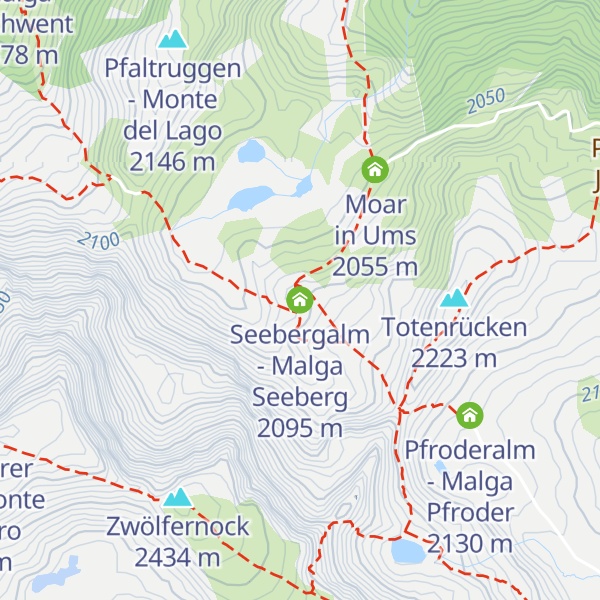 Map of Seebergalm - Malga Seeberg