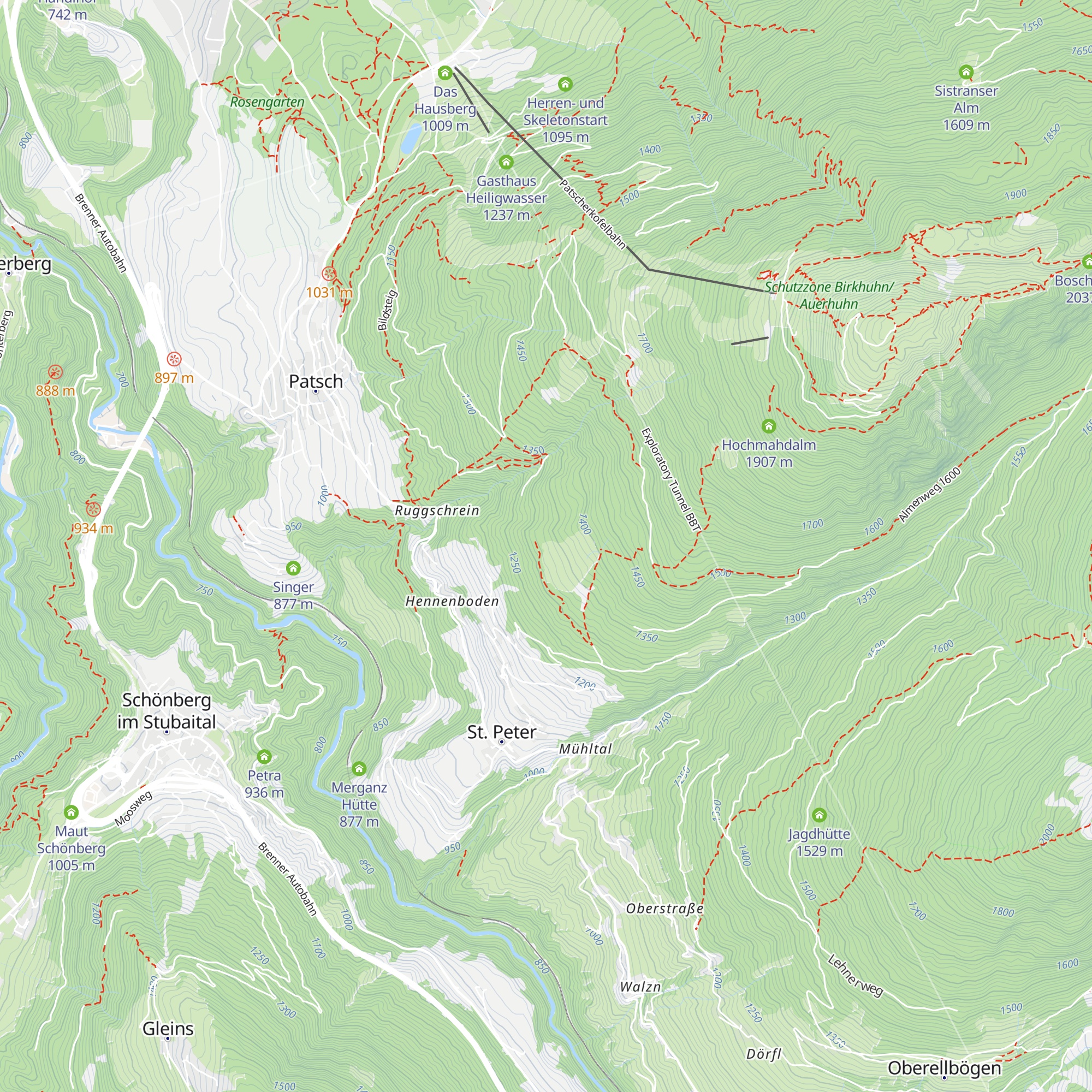 Pladaurehütte map