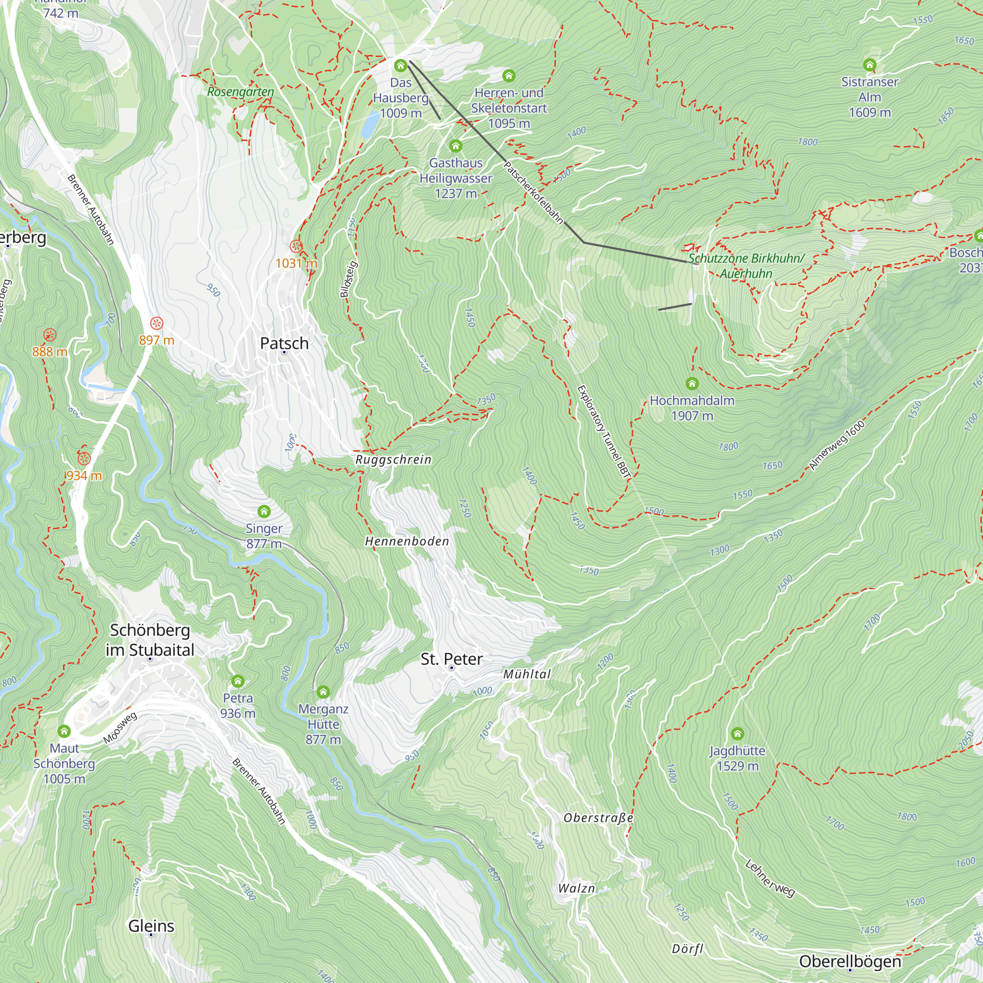Pladaurehütte map