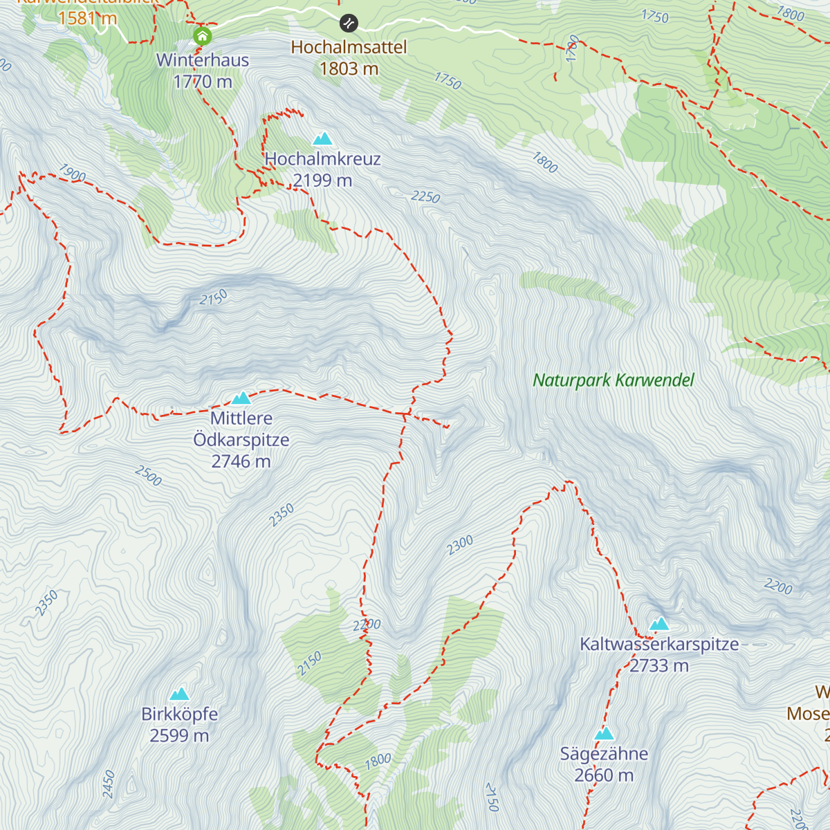 Birkkarhüttl map