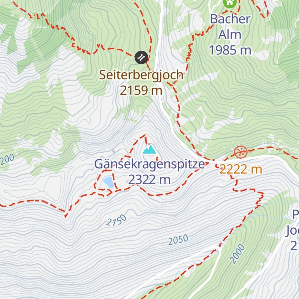 Map of Gänsekragenspitze