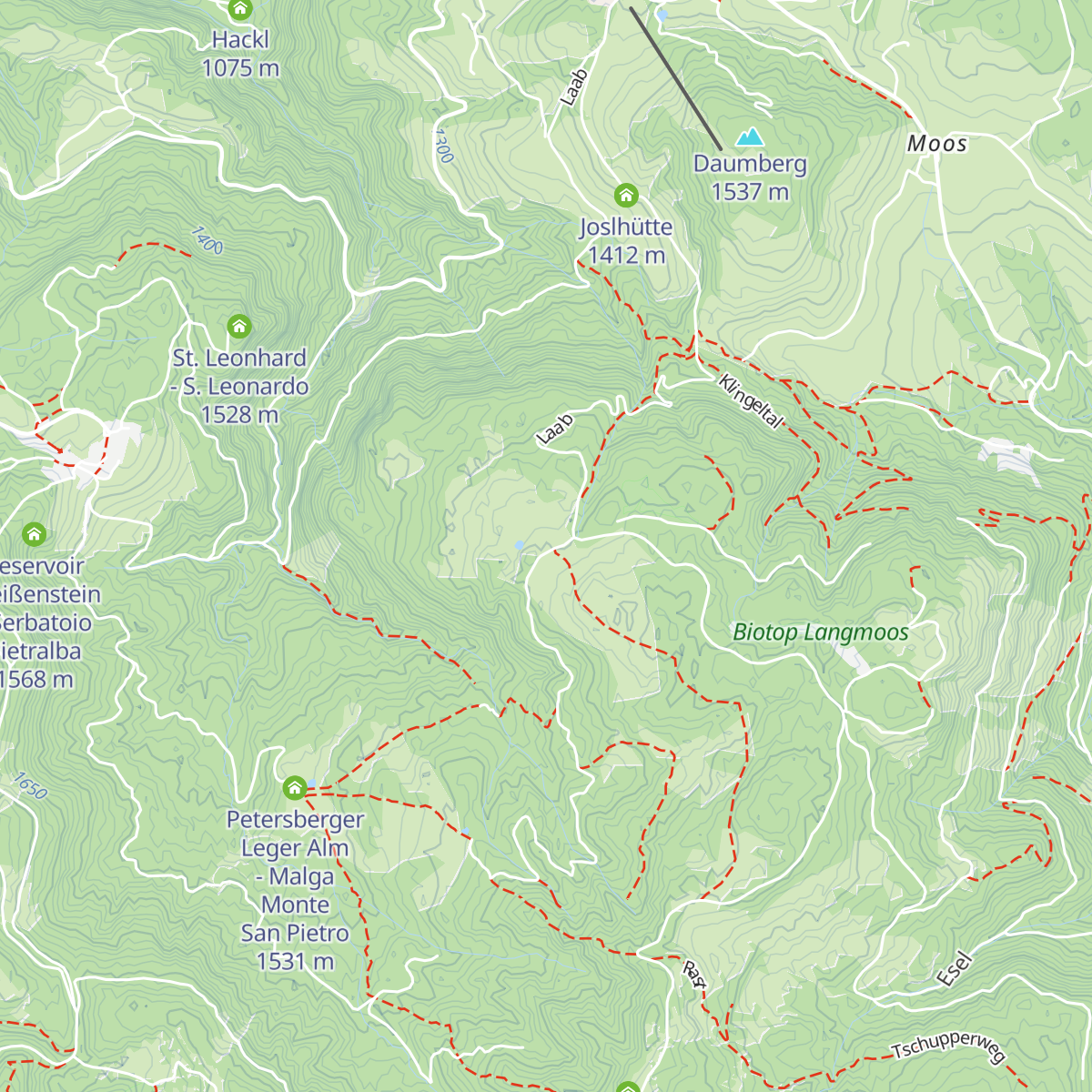 Laab Alm - Malga Laab map