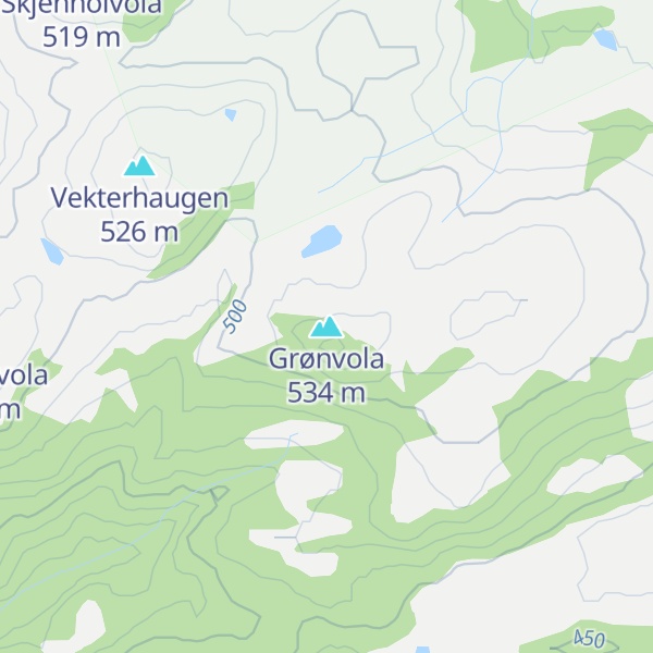 Map of Grønvola