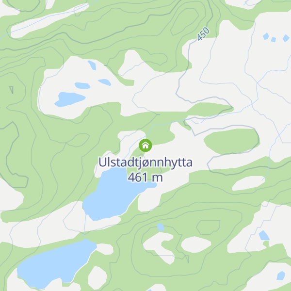 Map of Ulstadtjønnhytta