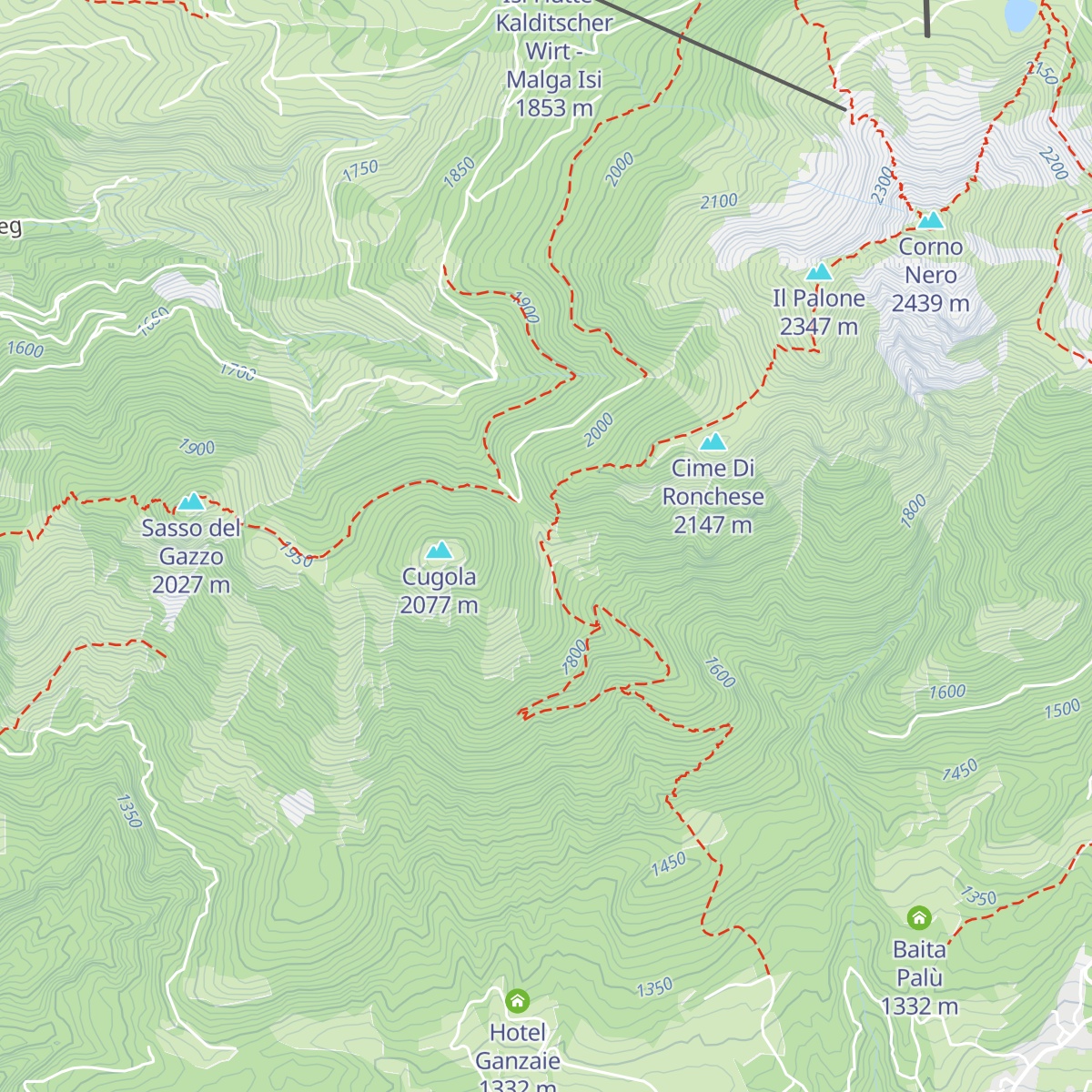 Malga Cùgola alta map