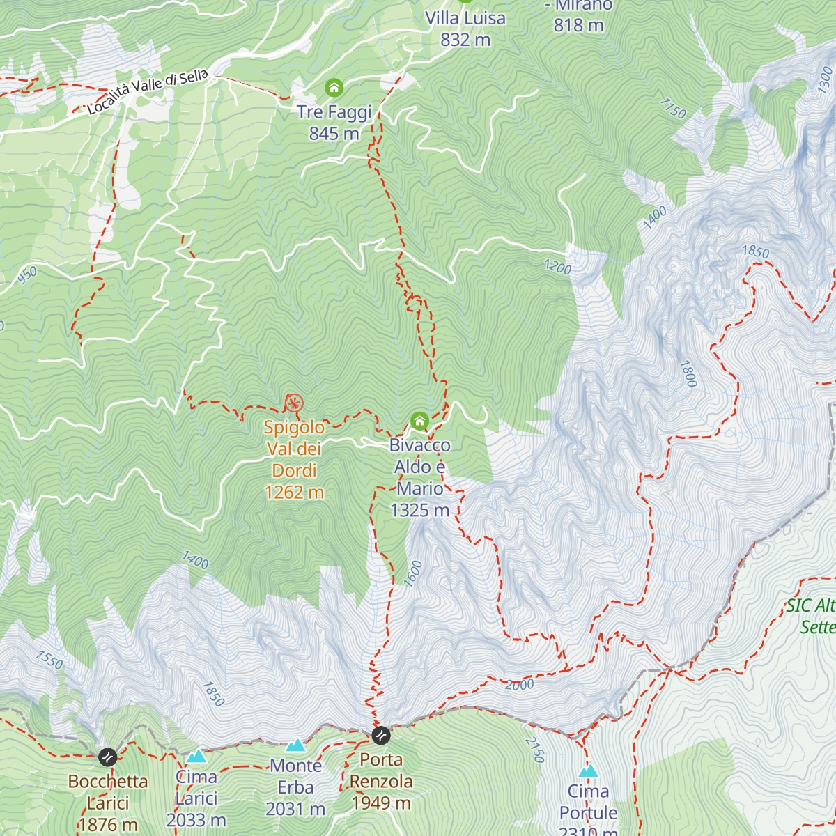 Baita Lanzola map