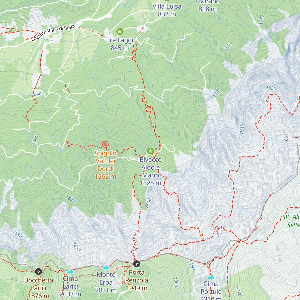 Baita Lanzola map