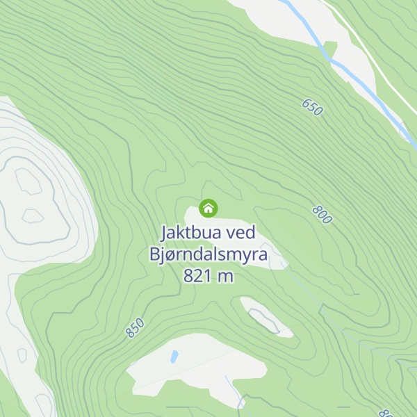 Map of Jaktbua ved Bjørndalsmyra