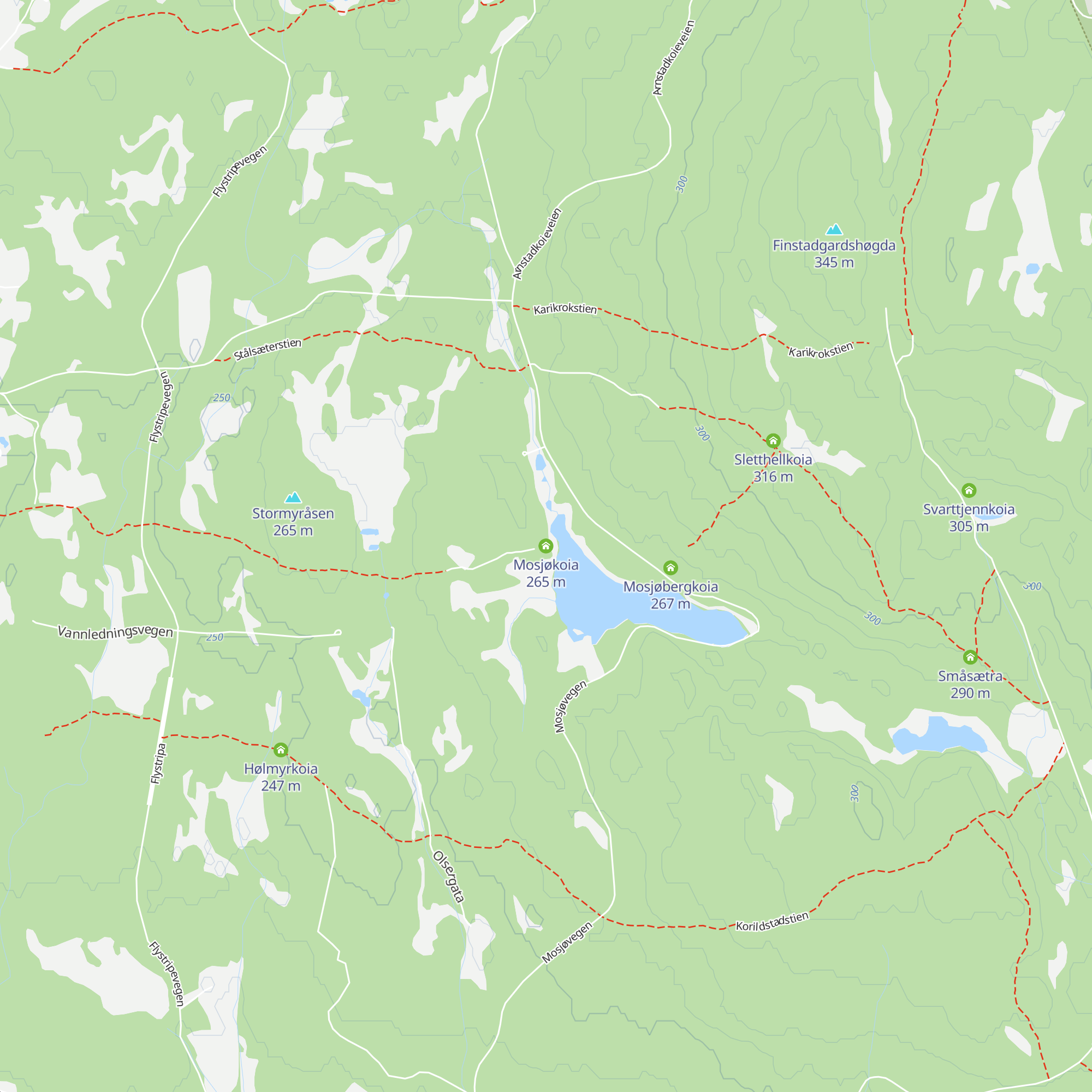 Mosjøkoia map