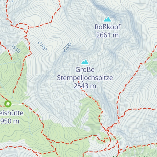Map of Kleine Stempeljochspitze