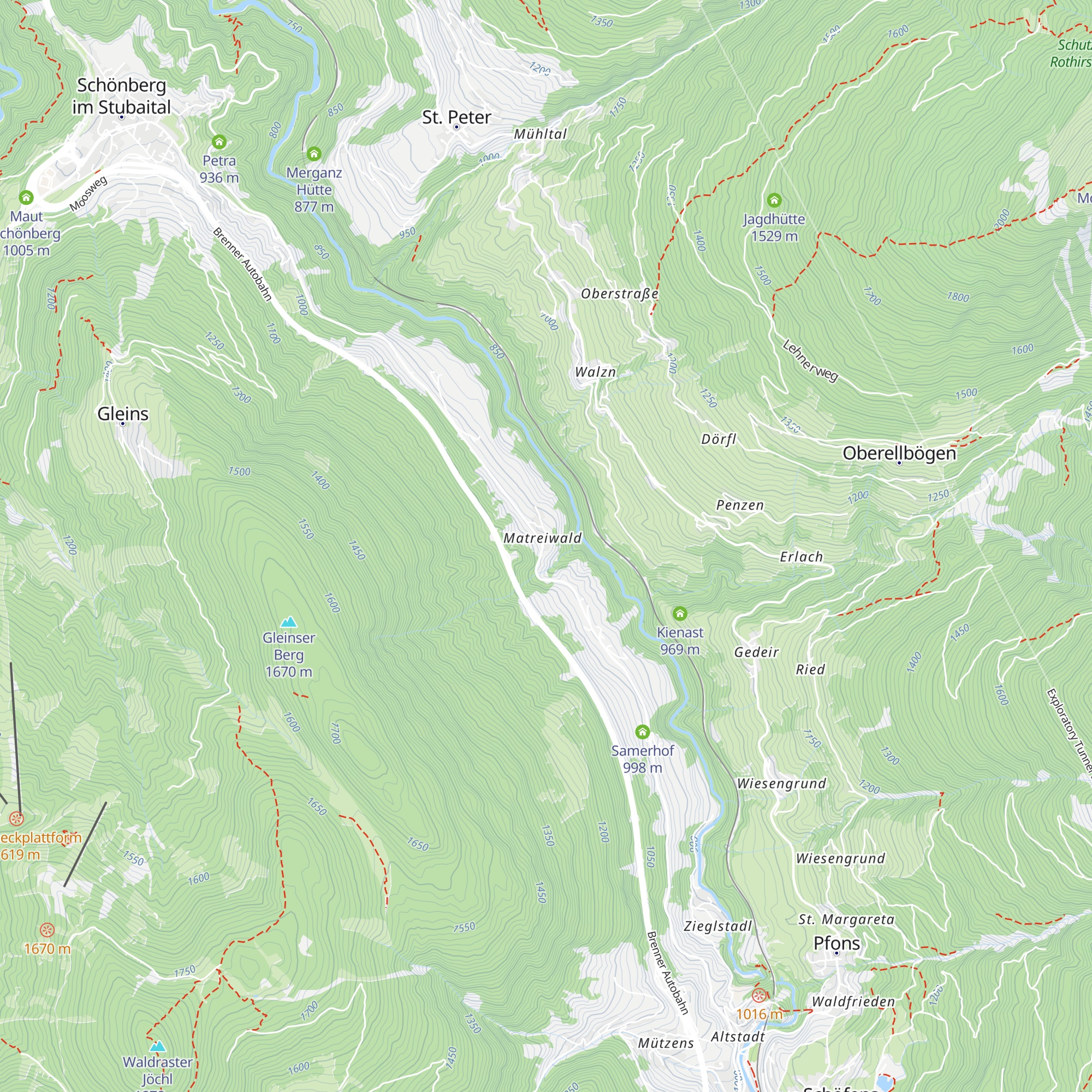 Gasthof Gschleirs map