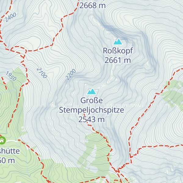 Map of Große Stempeljochspitze