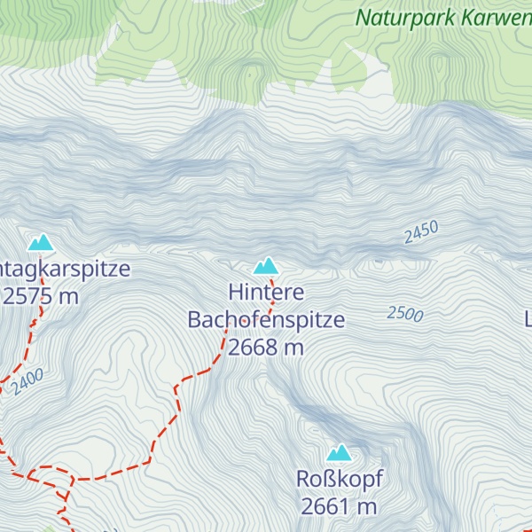 Map of Hintere Bachofenspitze
