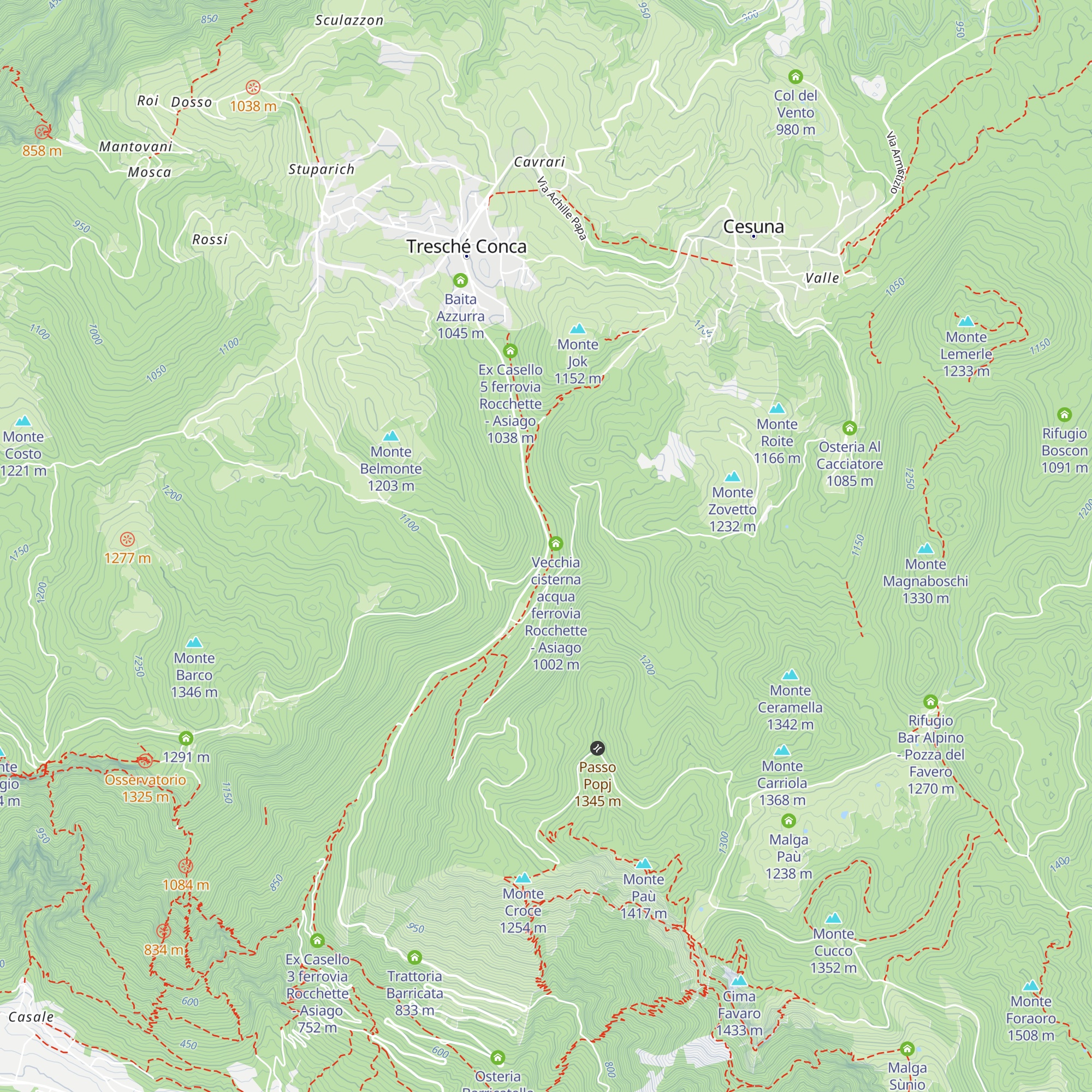 Ai Granatieri map