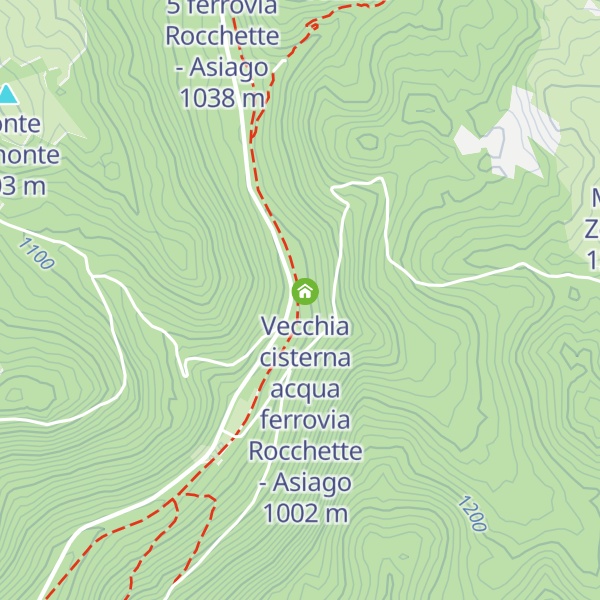 Map of Ex stazione di Campiello ferrovia Rocchette - Asiago