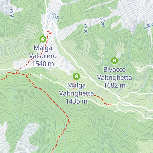 Map of Malga Valtrighetta