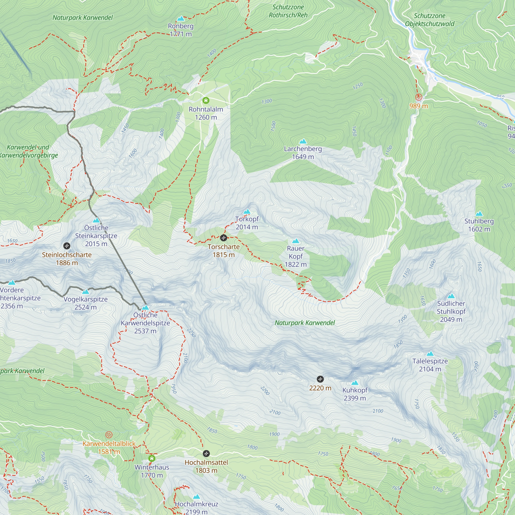 Tortalalm Hochleger map