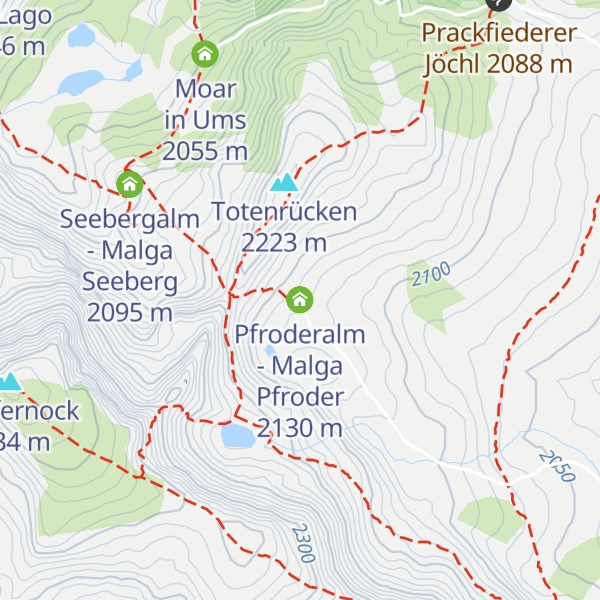 Map of Pfroderalm - Malga Pfroder