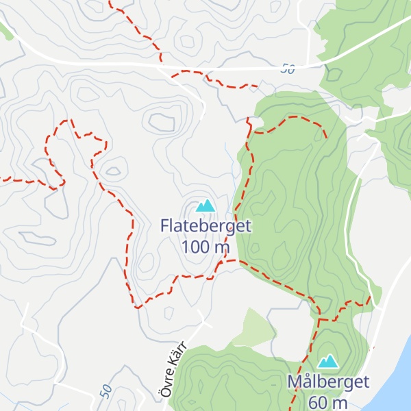 Map of Flateberget